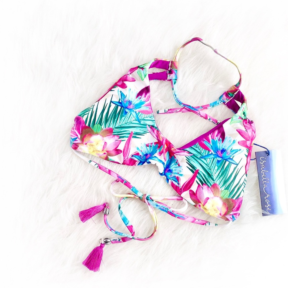 Isabella Rose | vibrant tropical floral bikini top